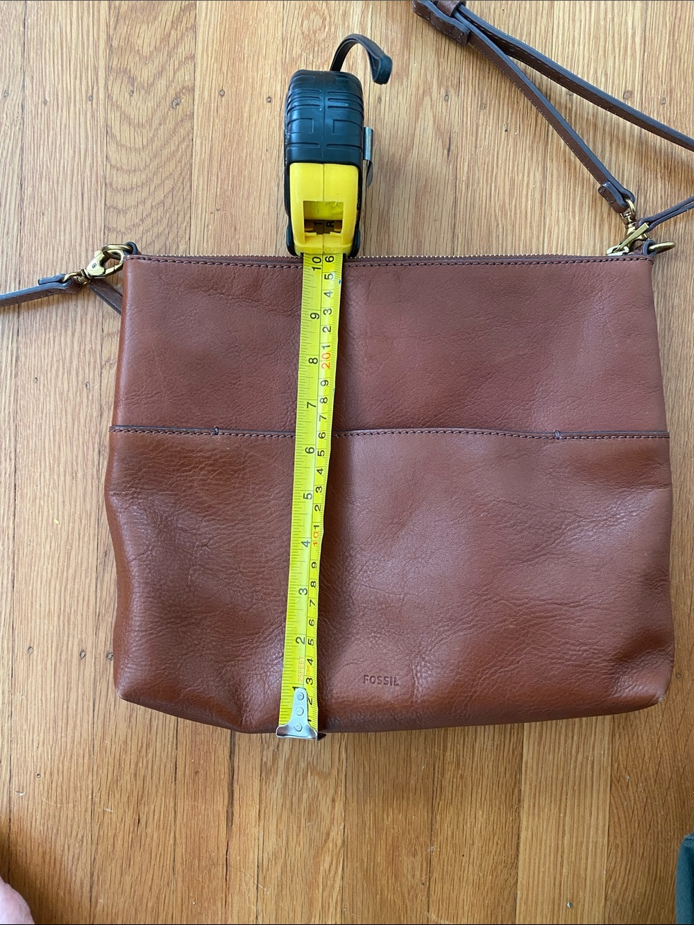 Fossil Chestnut Brown Leather Crossbody Bag - Picture 9 of 9